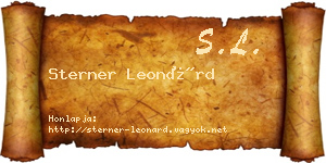 Sterner Leonárd névjegykártya