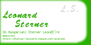 leonard sterner business card
